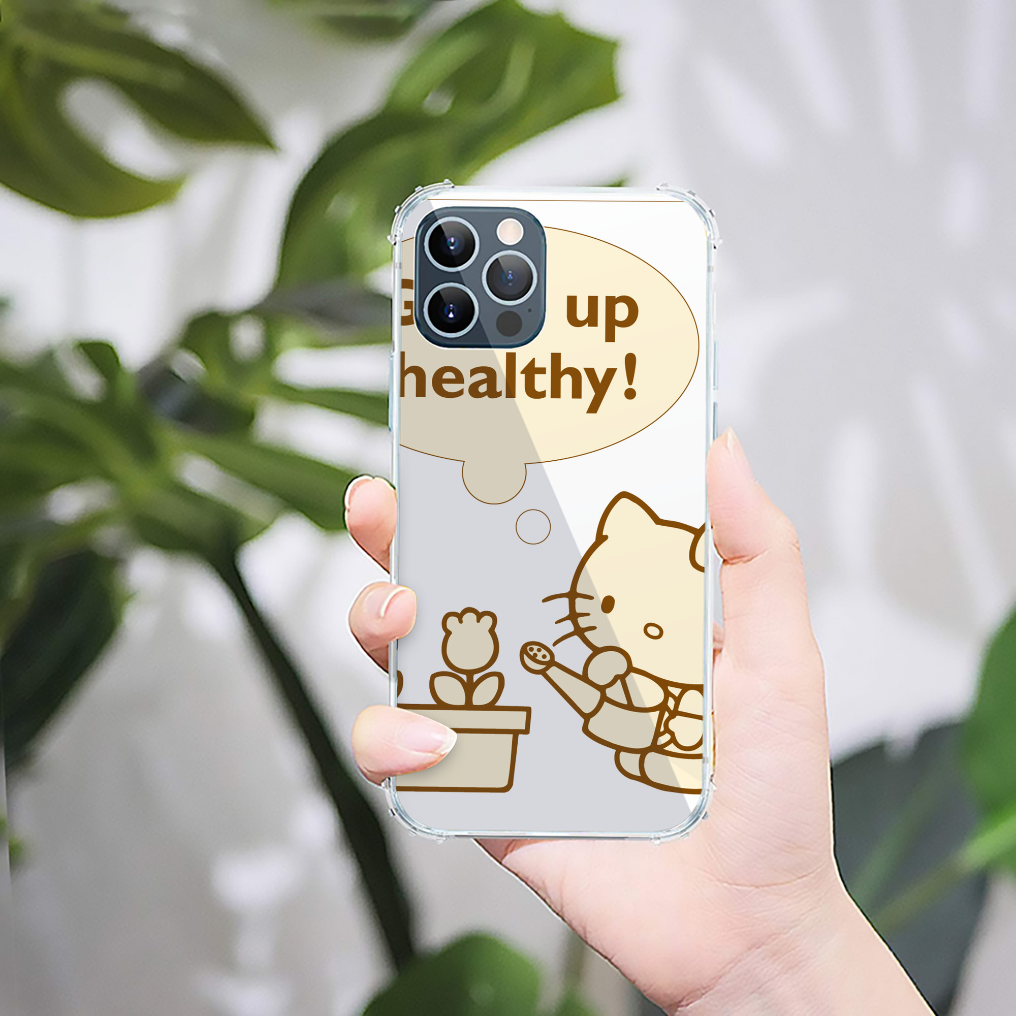 （画像用） Hello Kitty ハローキティ 【iPhone 12シリーズ対応】透明スマホケース（クリアソフトケース）